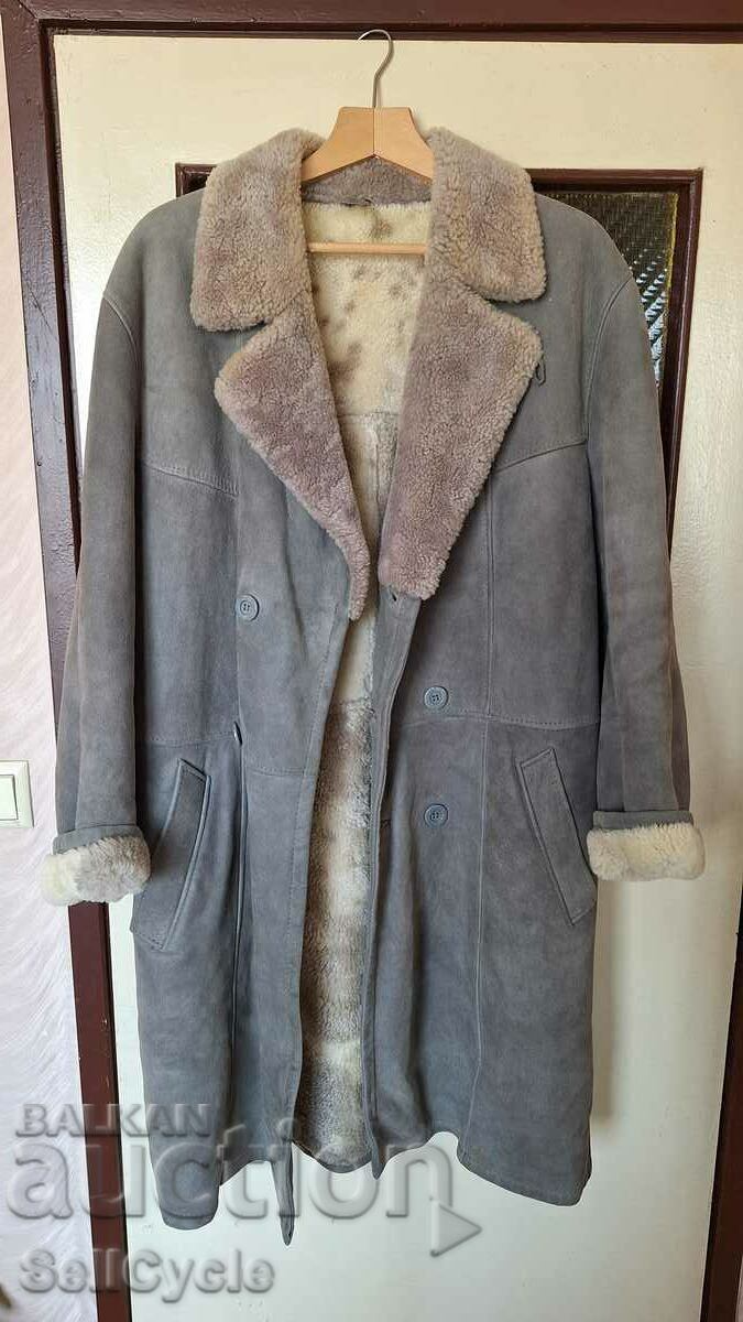 ✅QUALITY GENUINE LEATHER COAT SIZE L ❗