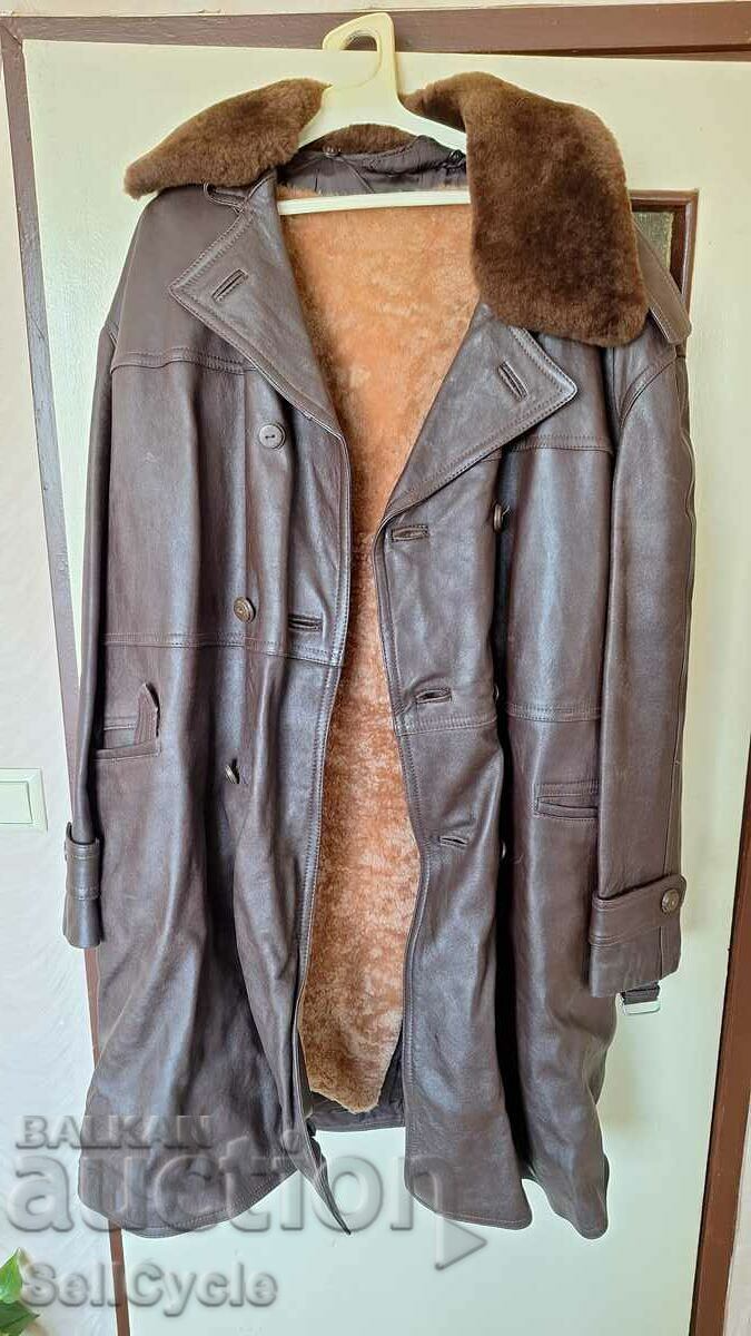 ✅QUALITY WINTER COAT FROM GENUINE LEATHER SIZE XL ❗