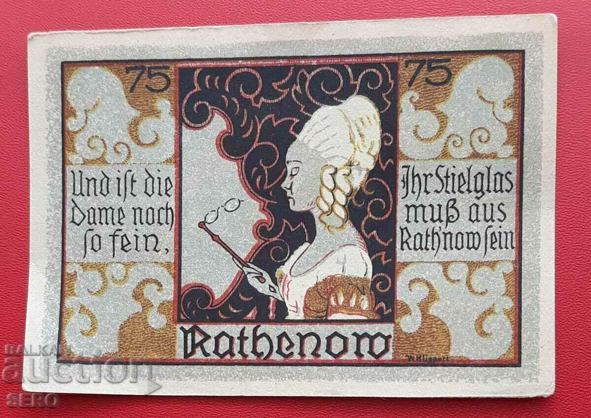 Banknote-Germany-Brandenburg-Ratenow-75 pfennig