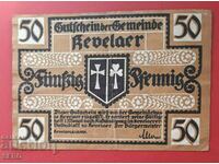 Banknote-Germany-S.Rhein-Westphalia-Kevelar-50 Pfennig 1921