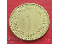 1 dinar 1986 - Iugoslavia