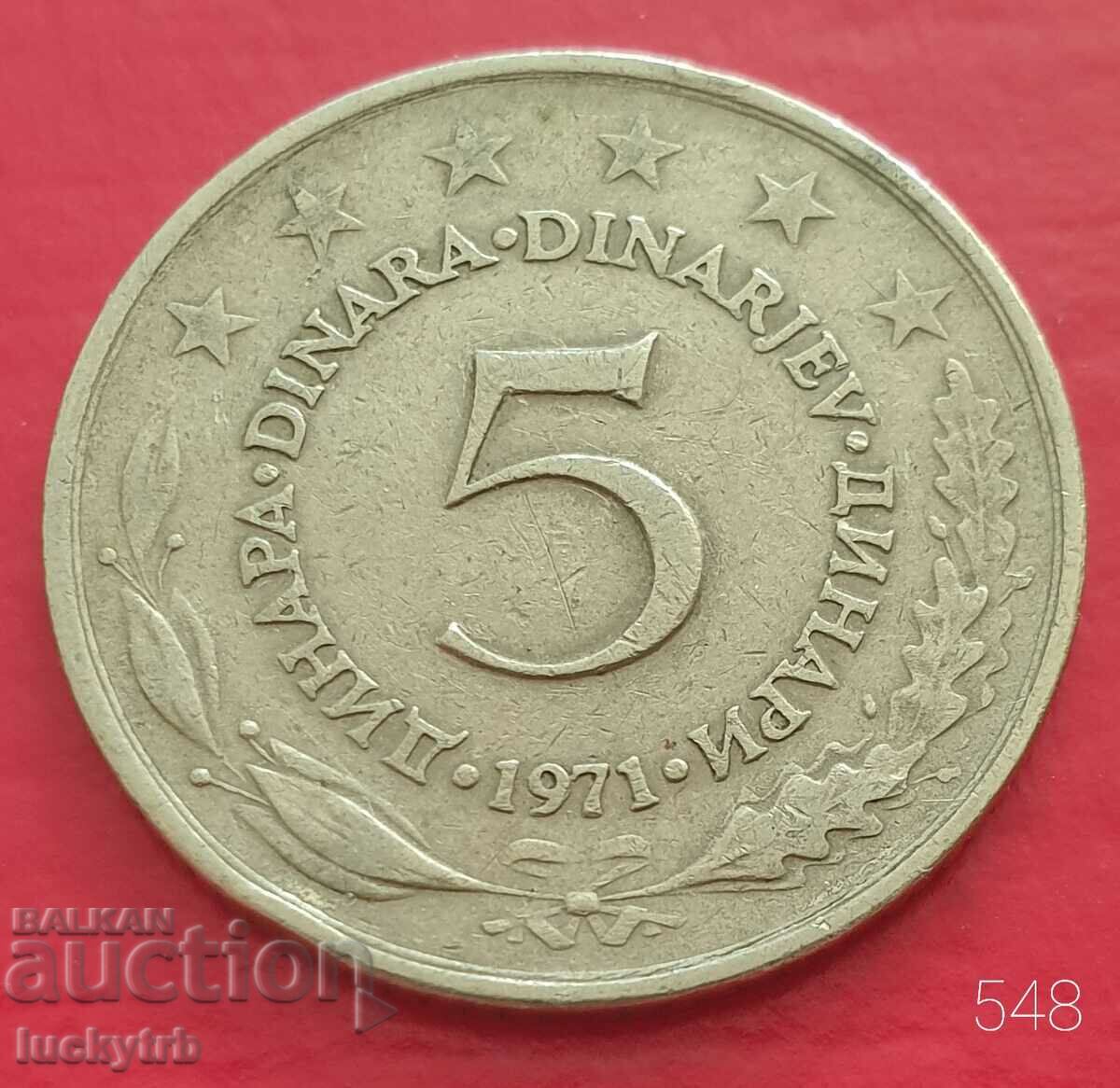 5 dinari 1971 - Iugoslavia