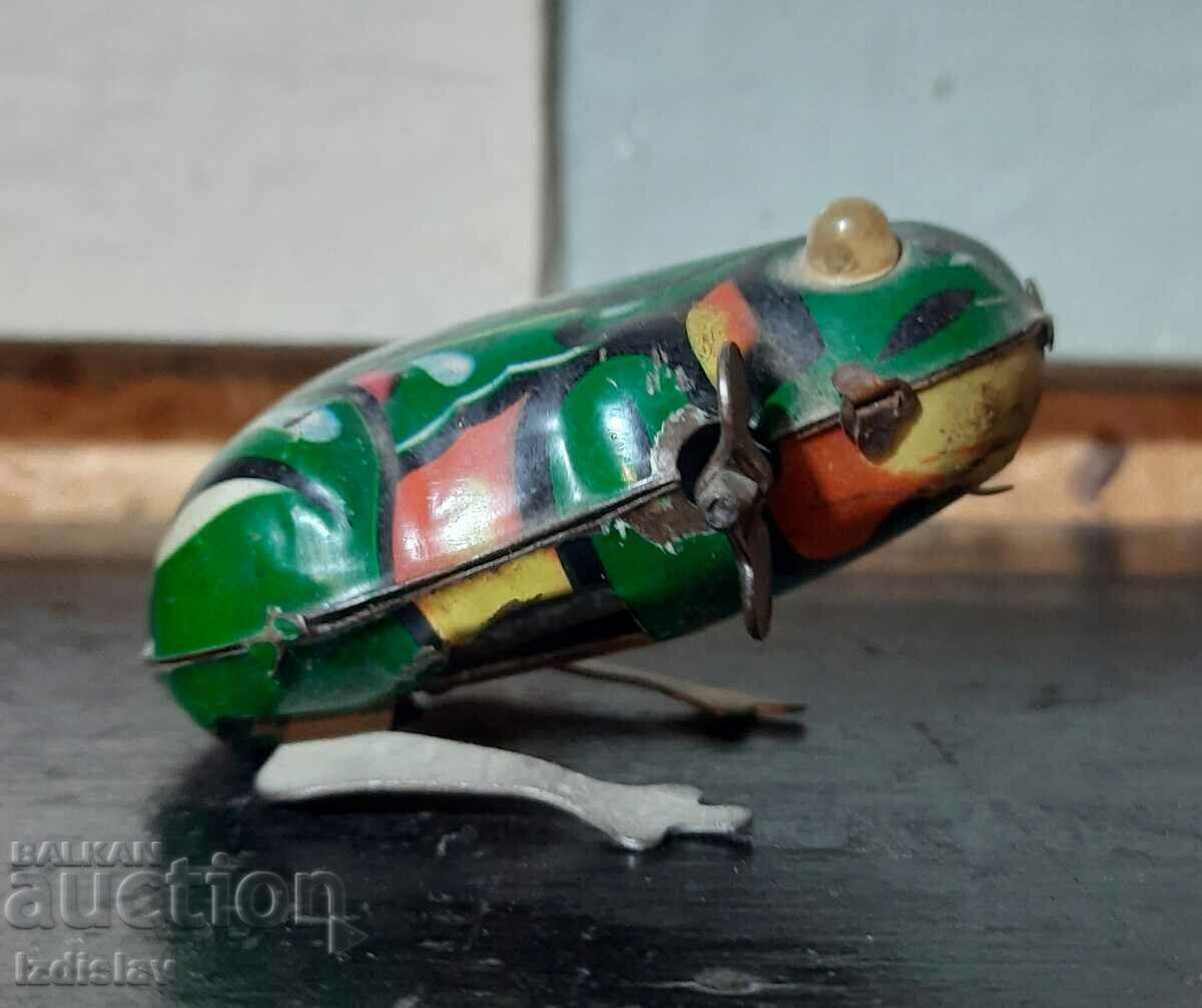 Tinplate mechanical toy frog - 5