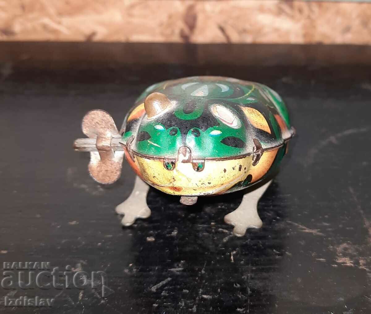 Tinplate mechanical toy frog - 6