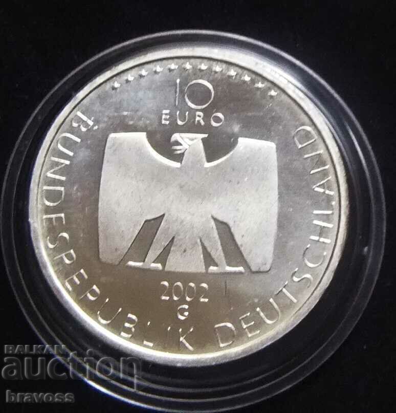 Γερμανία - 10 Euro 2002 G - Αγ με τιμή € 28.12 | 55.00 BGN Γερμανία - 10 Euro 2002 G - Αγ με τιμή € 28.12 | 55.00 BGN
