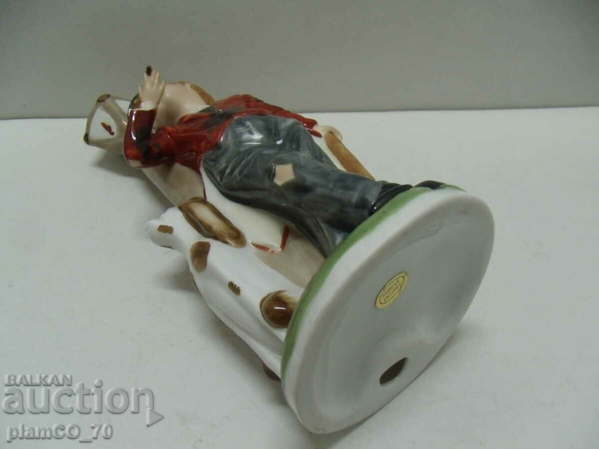 No.*7760 old porcelain figure - boy with a dog / Gavroche - 6