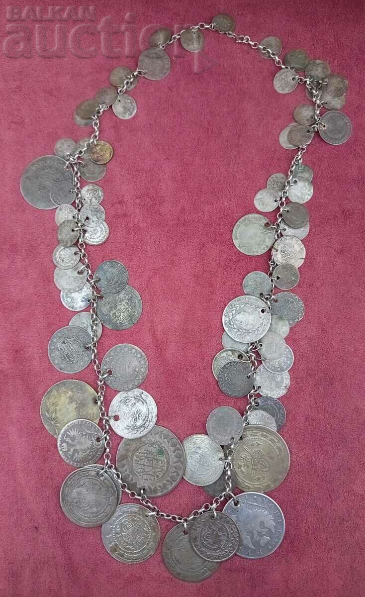 Renaissance Silver Jewelry Ottoman Coin Necklace