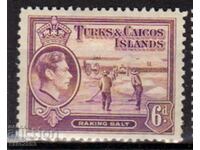 GB/Turks&Calcos Isl.-1938-KGVI-Regular-Morse Salt Mining,MLH