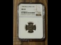 10 Cents 1990 NGC MS 65