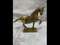 BRONZE SOLID PLASTIC ON HORSE