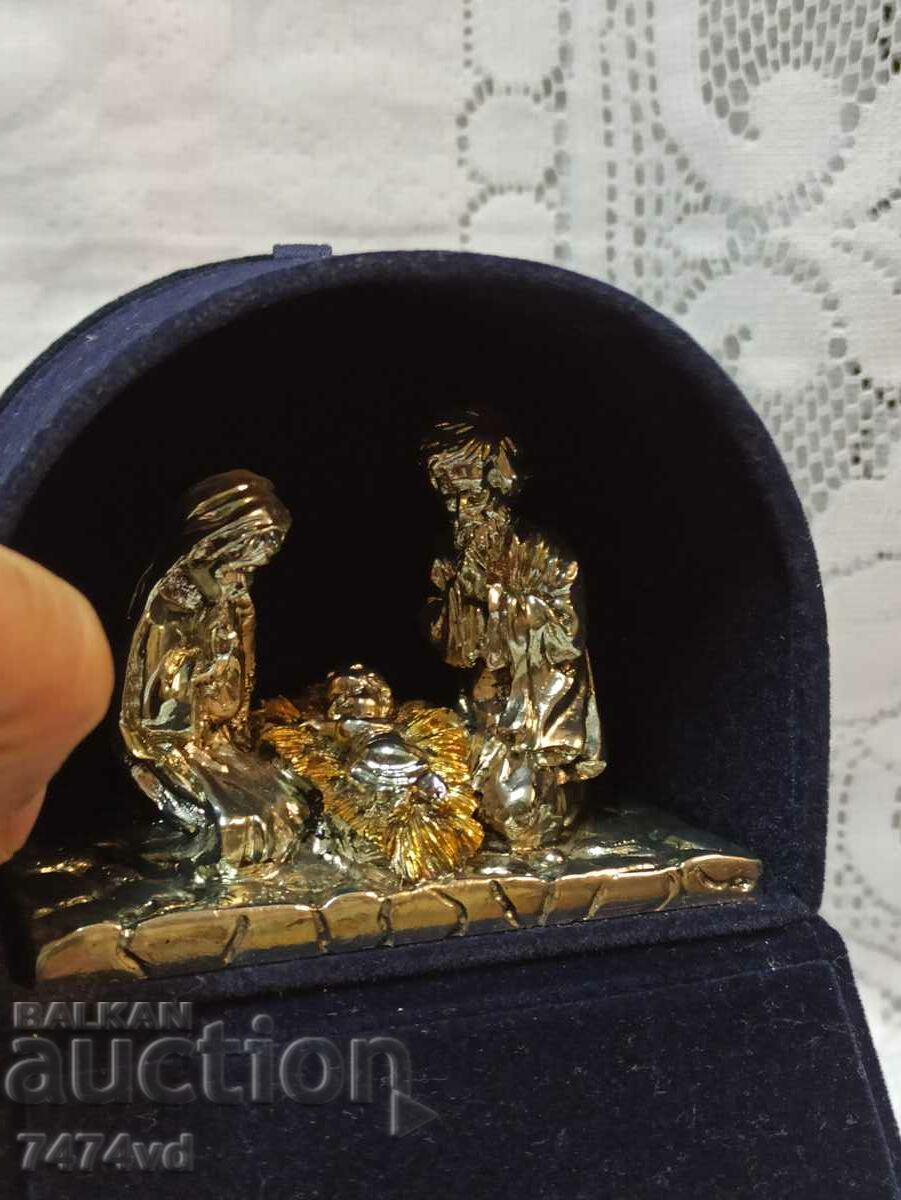 Παράδοση Πλαστικό - Η σκηνή - Γέννηση - πλαστικοποιημένο ασήμι Παράδοση Πλαστικό - Η σκηνή - Γέννηση - πλαστικοποιημένο ασήμι