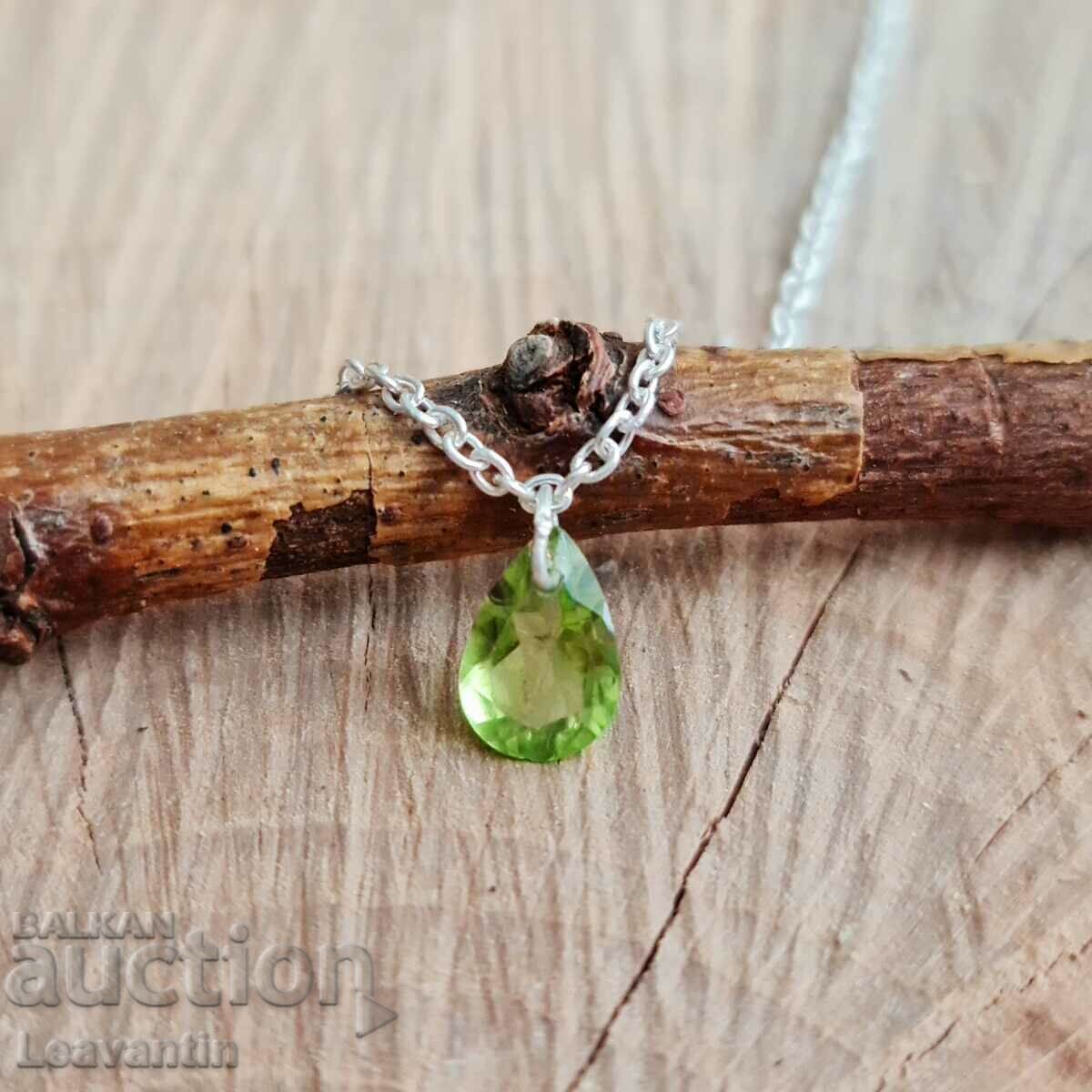 Colier din argint 5493 cu Peridot