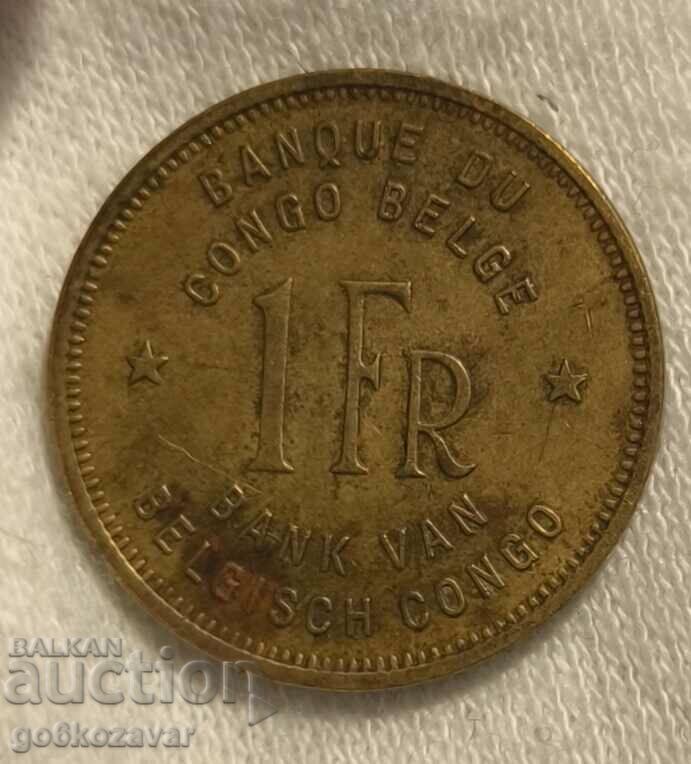 Belgian Congo 1 franc 1944