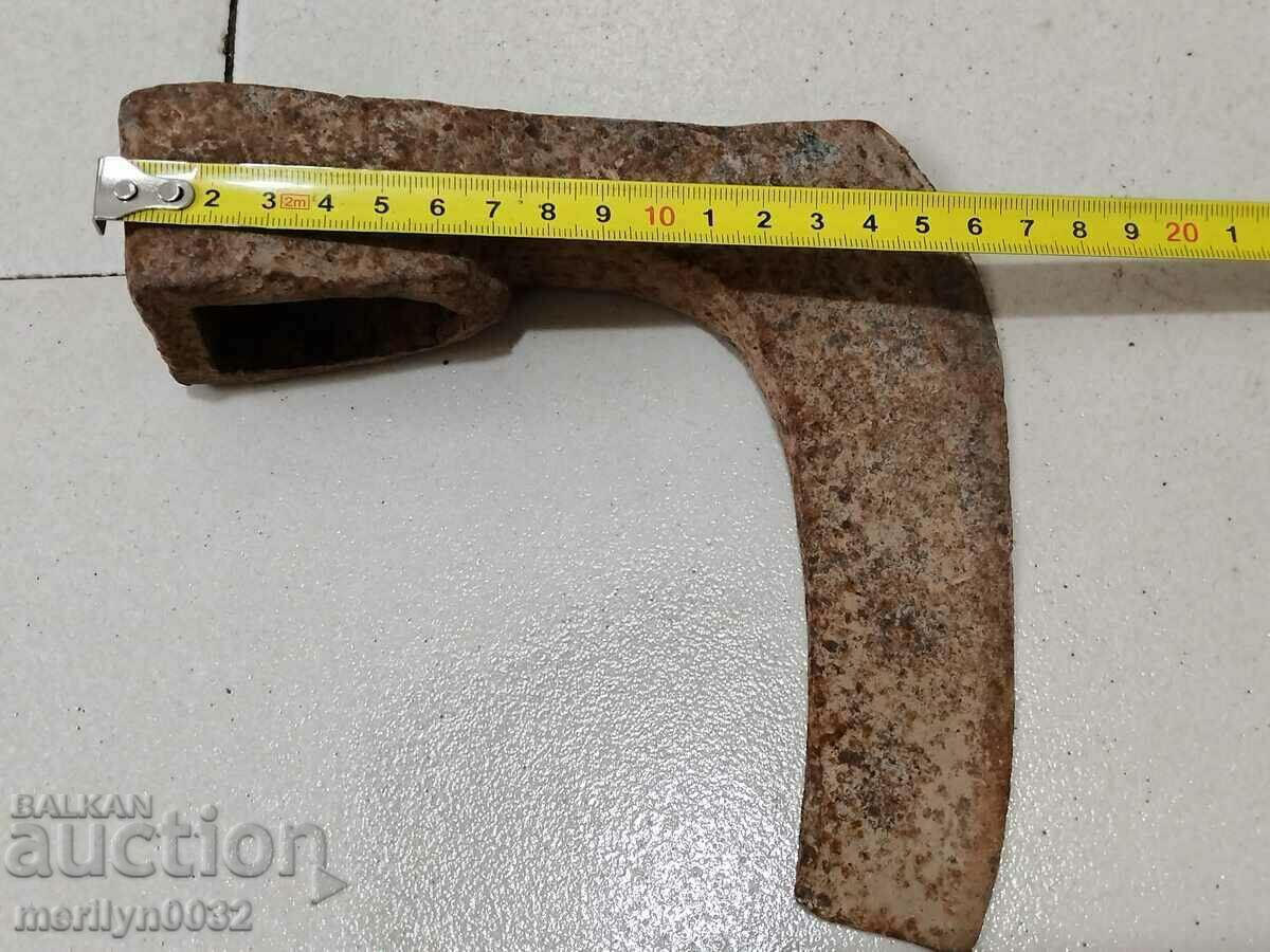 Auction Old ax, axe, saber blade wrought iron Auction Old ax, axe, saber blade wrought iron