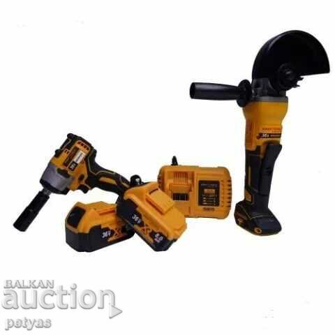 Κρουστικό κλειδί μπαταρίας + γωνιακός μύλος KraftWorld 36V8A με τιμή 167.50 BGN | € 85.64