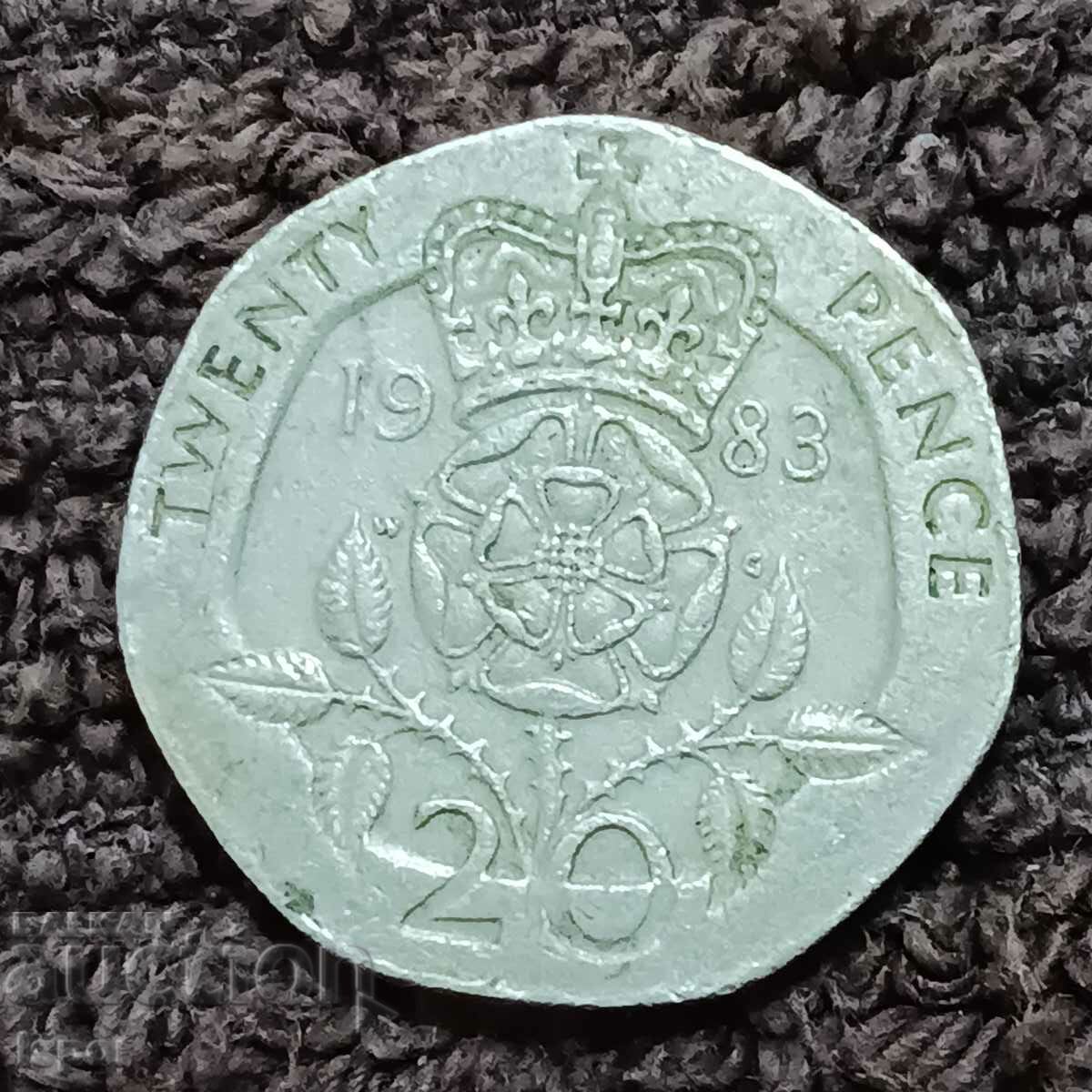 262/ Marea Britanie 20 pence - 1983