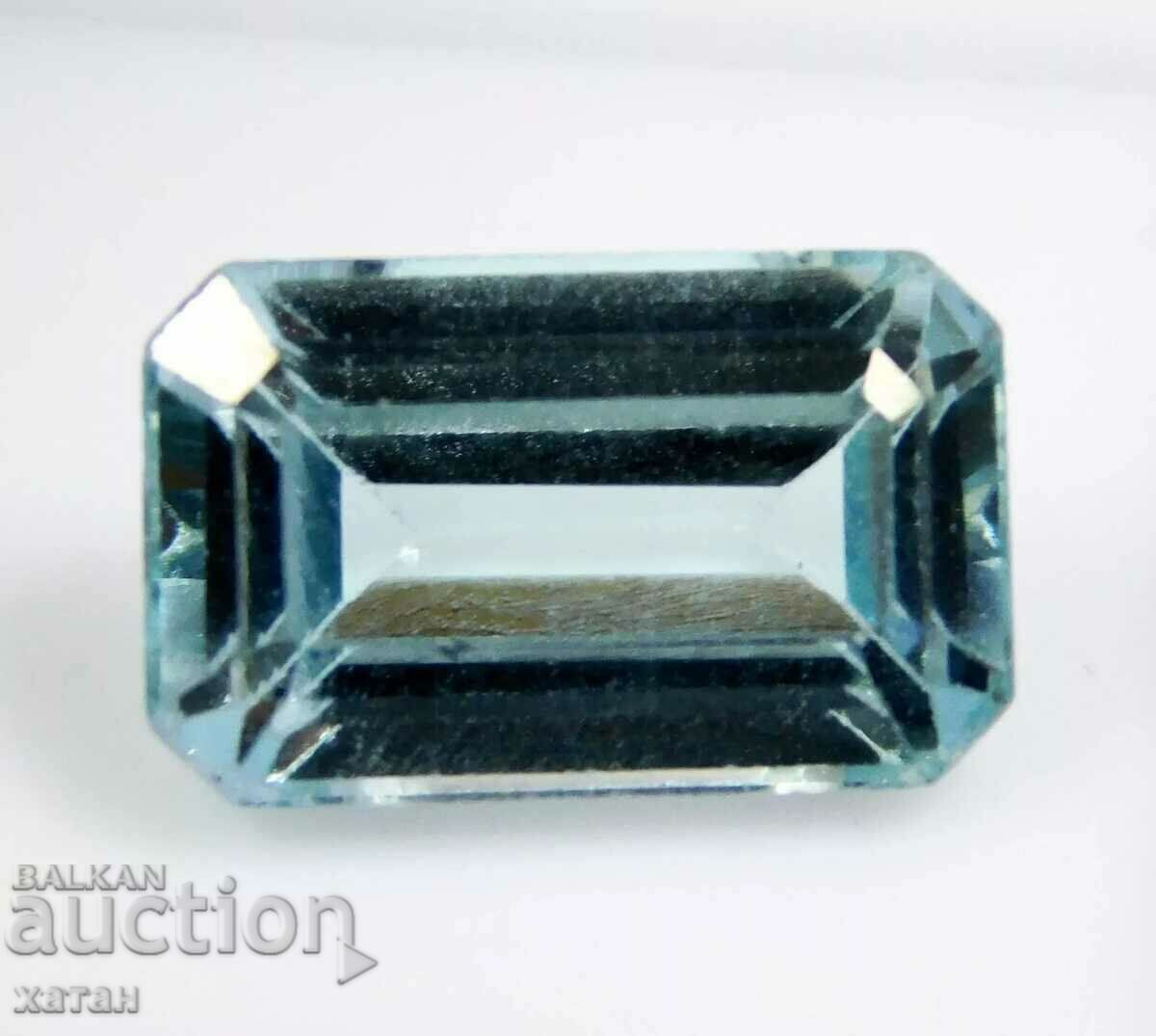 BZC! 8.30 ct natural aquamarine beryl cert. VGTL from 1 st.!