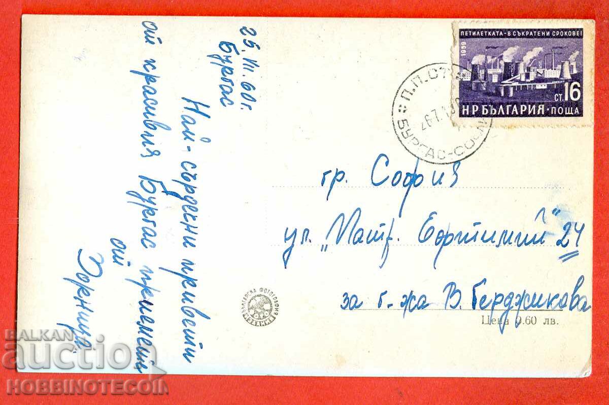TRAVELED CARD BURGAS VIEW SUN - 1960 with price 3.99 BGN | € 2.04 TRAVELED CARD BURGAS VIEW SUN - 1960 with price 3.99 BGN | € 2.04