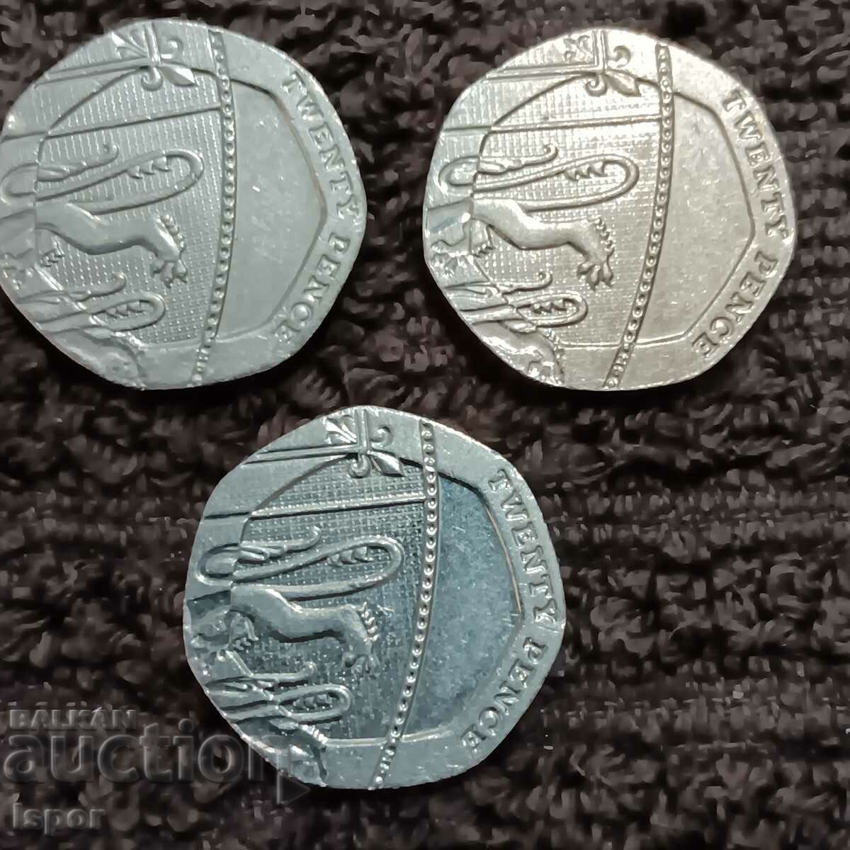 265/ Great Britain 20 pence - 2009/16/19 with price 4.00 BGN | € 2.05 265/ Great Britain 20 pence - 2009/16/19 with price 4.00 BGN | € 2.05