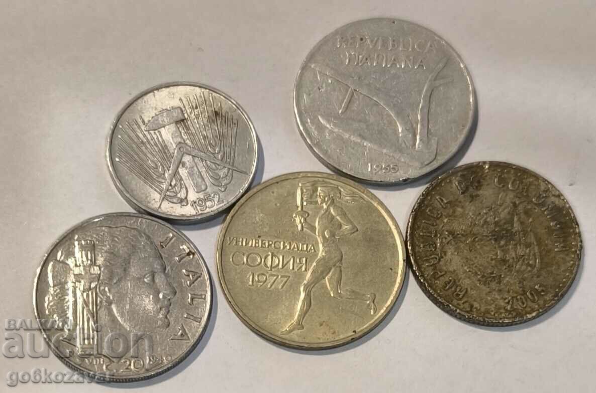 O mulțime de monede diferite țări cu preț € 1.07 | 2.09 BGN