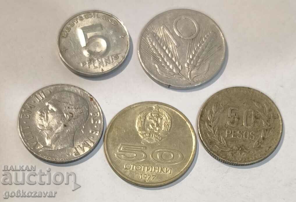 Лот монети различни страни Лот монети различни страни