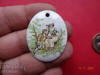 ANTIQUE OLD ENAMEL MEDALLION