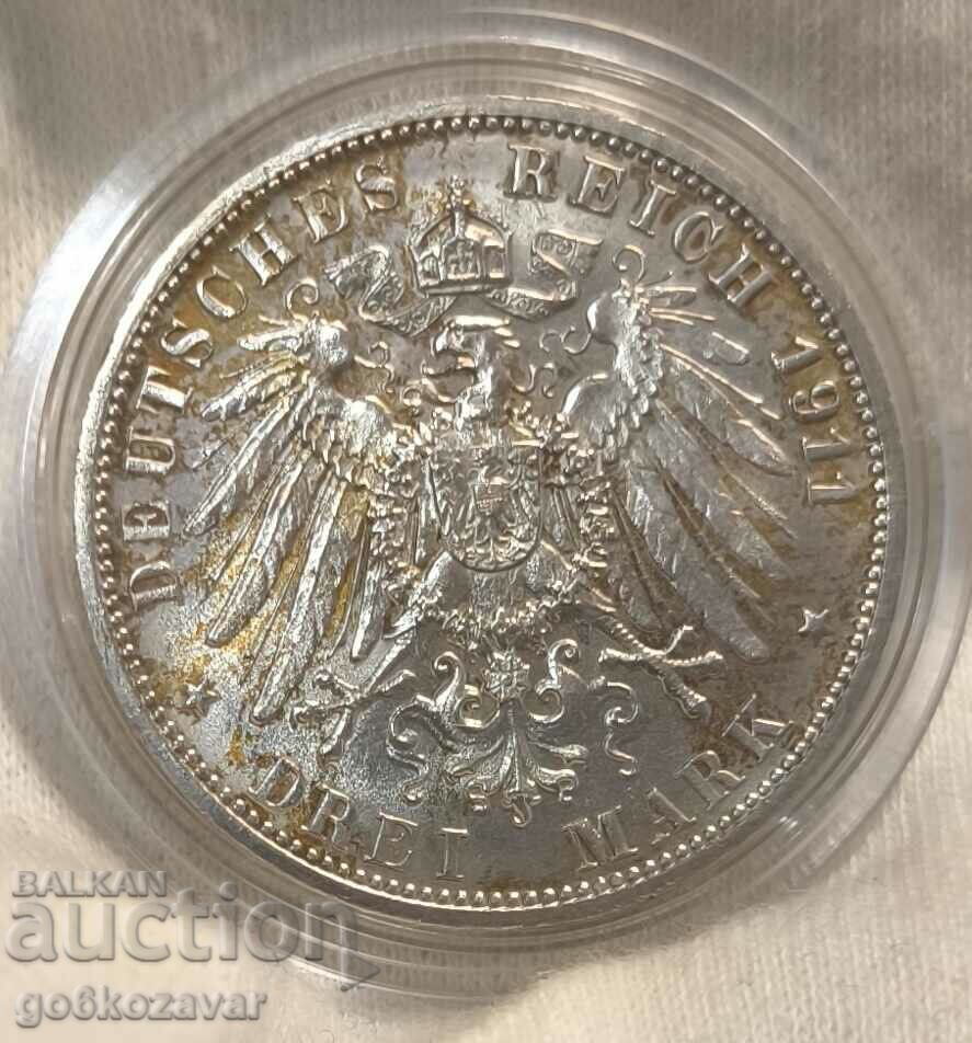 Γερμανία Βυρτεμβέργη 3 γραμματόσημα 1911 Ασήμι! Απόδειξη UNC - 7 Γερμανία Βυρτεμβέργη 3 γραμματόσημα 1911 Ασήμι! Απόδειξη UNC - 7