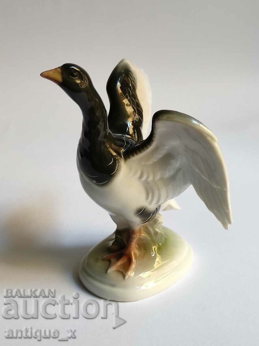 Rosenthal Bavaria-porcelain figurine-goose-O.Obermayer-1952