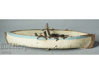 Old Russian metal mechanical toy model boat