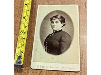 .WOMAN FEMALE PORTRAIT OLD MILITARY PHOTO PHOTOGRAPH CARDBOARD