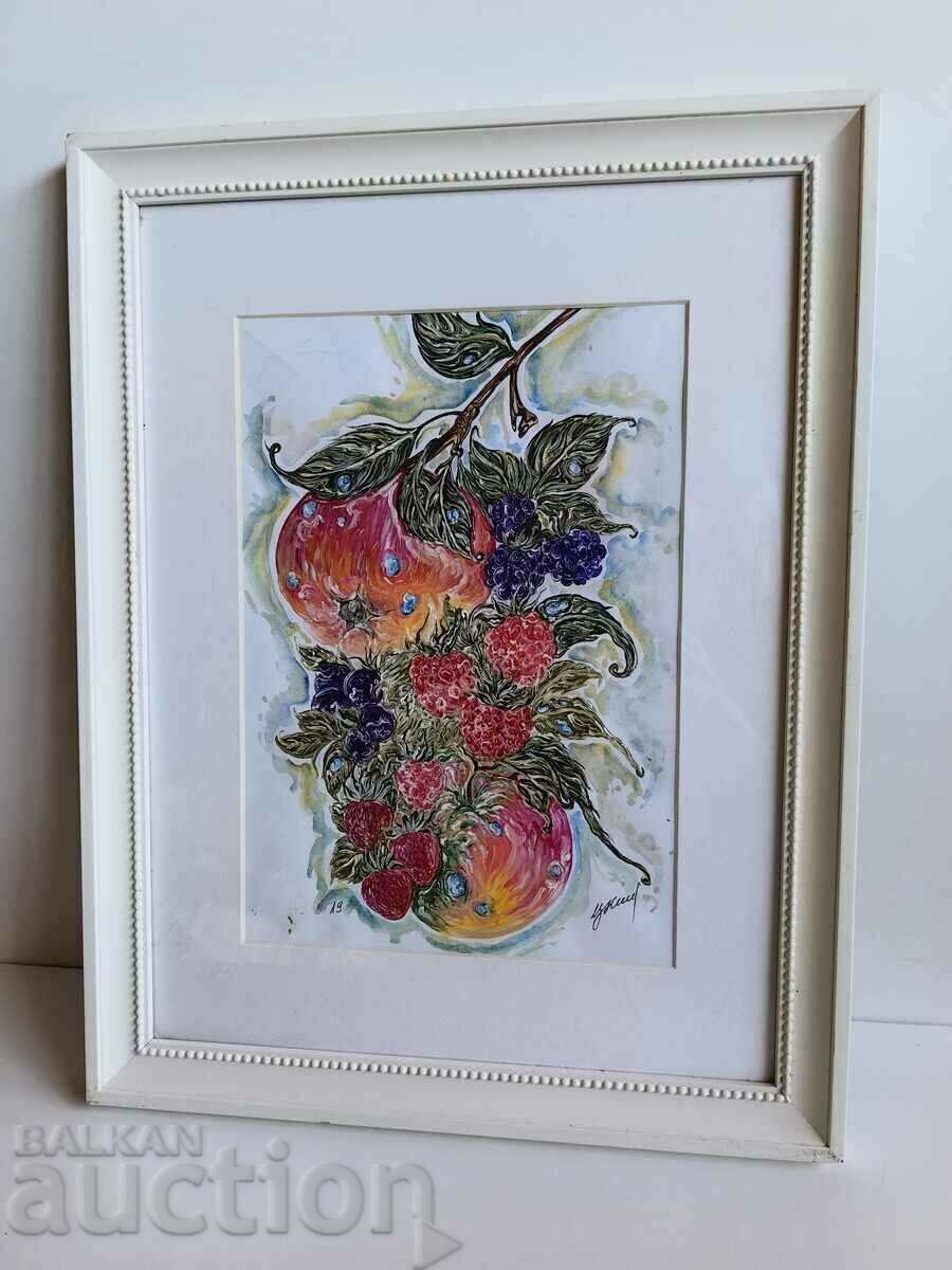 Auction  .STILL LIFE PICTURE FRAME GLASS