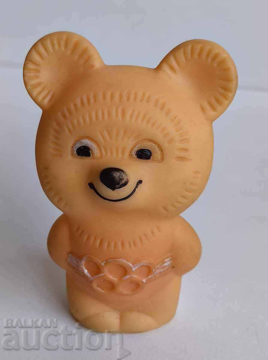 .RUBBER TOY OLYMPIC BEAR MISHA MOSCOW 1980 USSR .RUBBER TOY OLYMPIC BEAR MISHA MOSCOW 1980 USSR