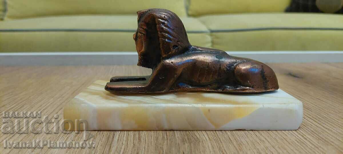 Livrarea Figurină egipteană metalică pe marmură pentru colecționari