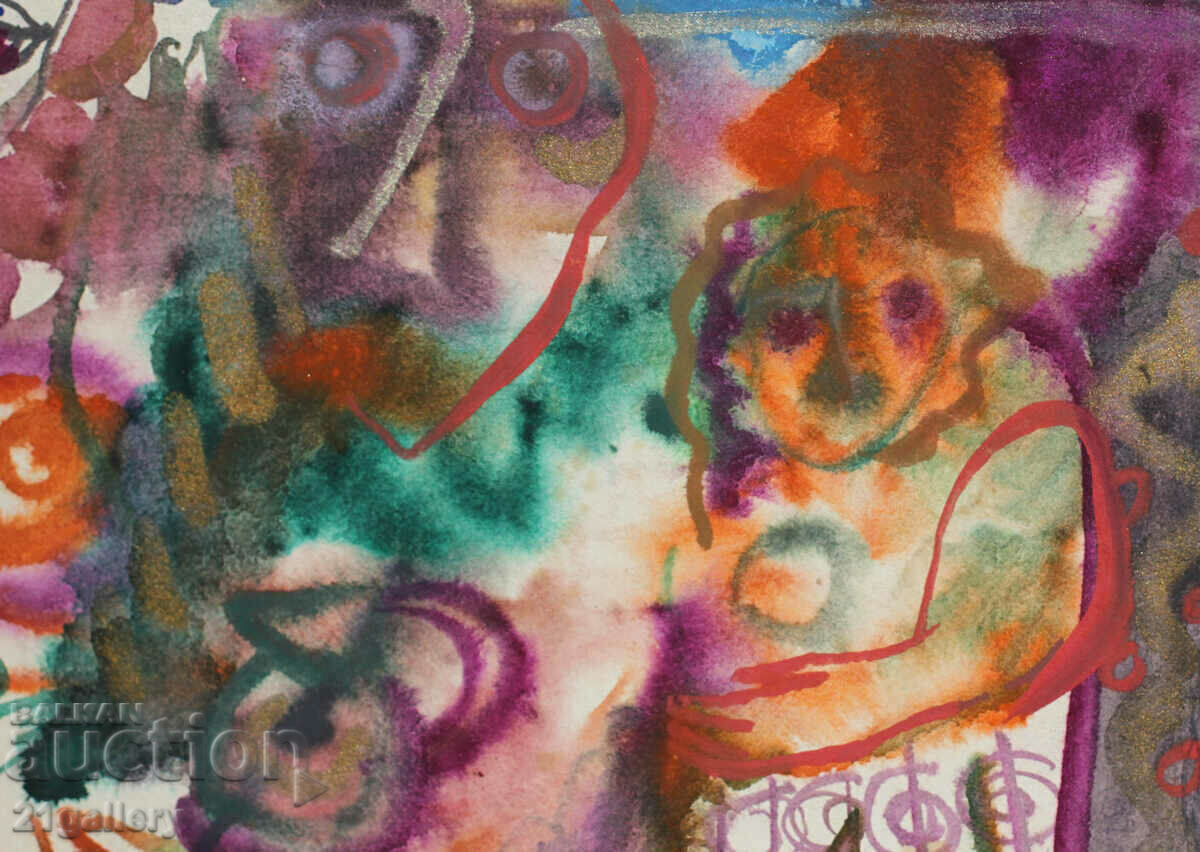 Atanas Kotsev (1957-) Abstract figural composition 1997 Atanas Kotsev (1957-) Abstract figural composition 1997