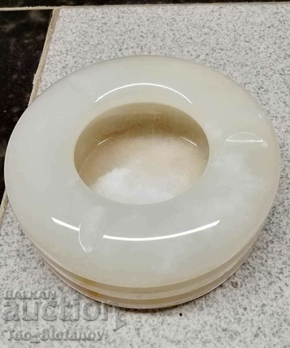 Ashtray made of natural stone - onyx