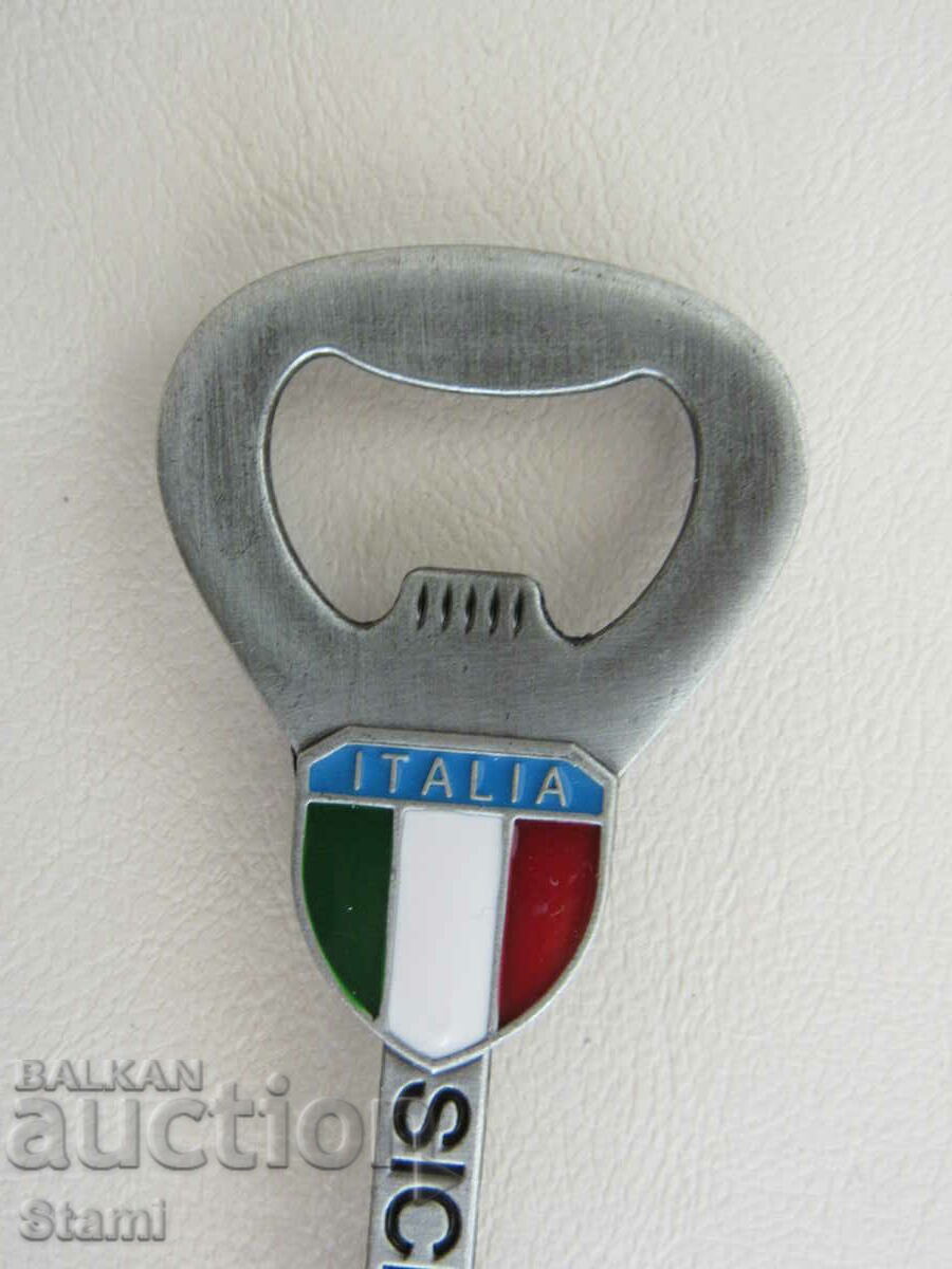 Metal magnet-opener from Sicily, Italy-1 - 5