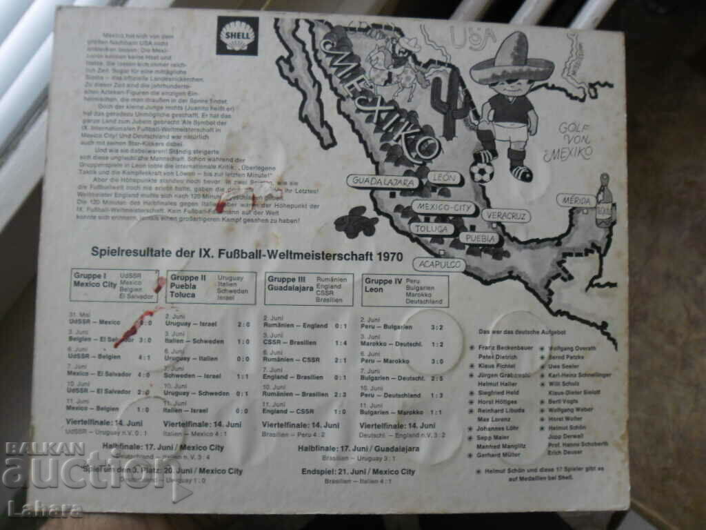 Cupa Mondială Mexic 1970 Germania lot de monede echipe - 7 Cupa Mondială Mexic 1970 Germania lot de monede echipe - 7