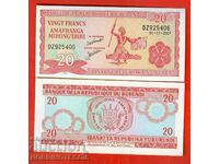 БУРУНДИ BURUNDI 20 Франка емисия issue 2007 НОВА UNC