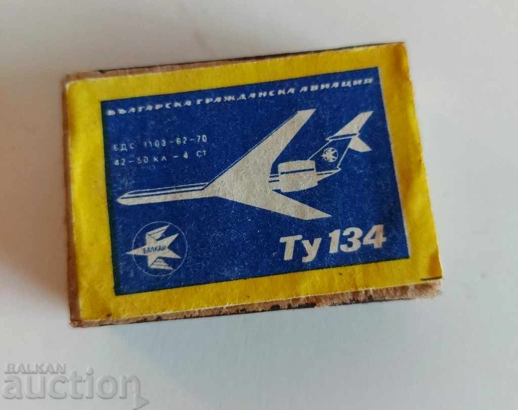 , SOC KIBRIT TU 134 BALKAN AIRLINE EMPTY BOX SOCA