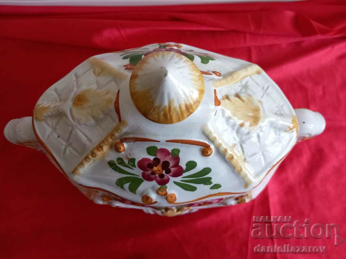 Auction Bassano, Italian Porcelain Dish, Terrine, Bassano Auction Bassano, Italian Porcelain Dish, Terrine, Bassano