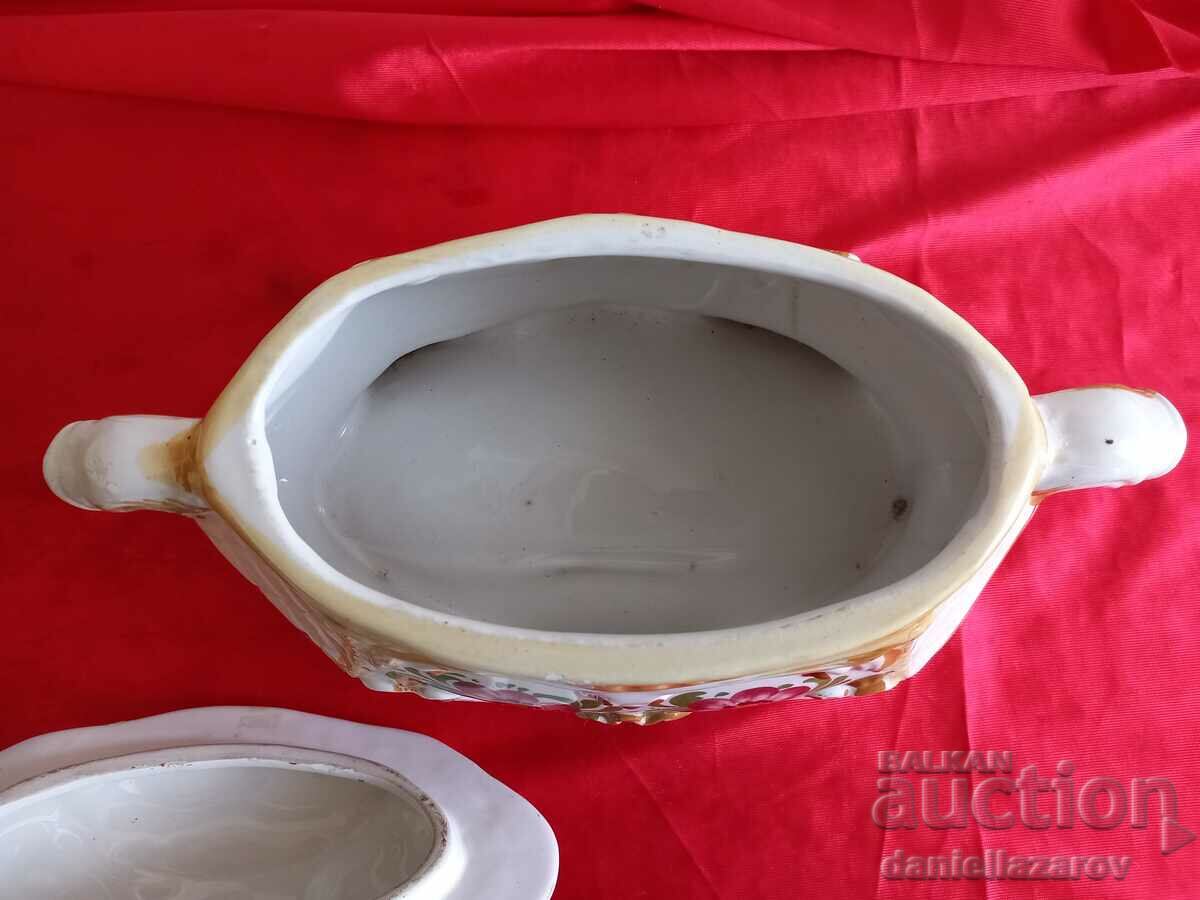 Delivery of Bassano, Italian Porcelain Dish, Terrine, Bassano Delivery of Bassano, Italian Porcelain Dish, Terrine, Bassano