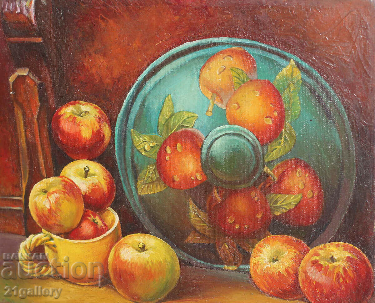 Dimitar Dramaliev Still life with fruits 1999