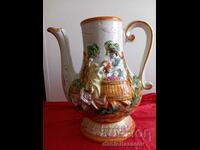 Capodimonte Capodimonte, Huge Embossed Porcelain Jug