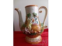 Capodimonte Capodimonte, Huge Embossed Porcelain Jug