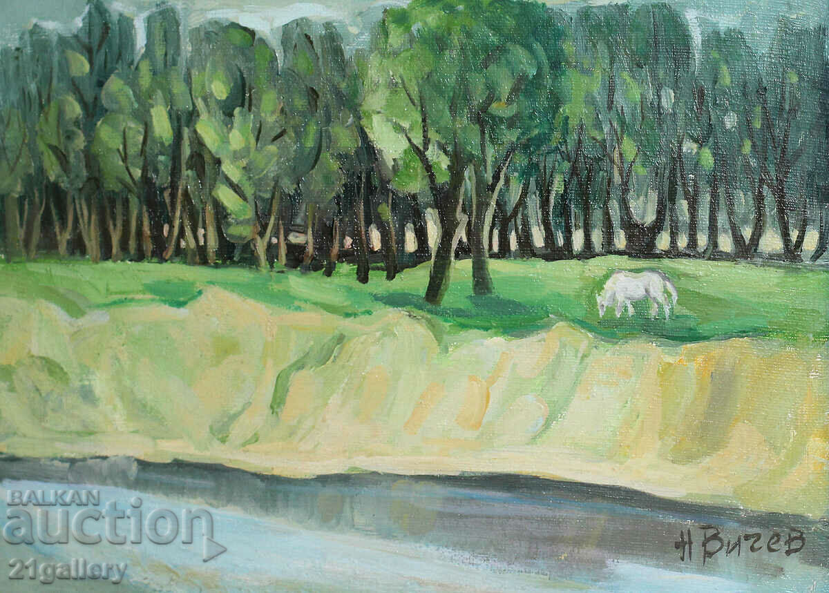 Nikola Vichev (1942-2024) Landscape oil paints with price 850.00 BGN | € 434.60 Nikola Vichev (1942-2024) Landscape oil paints with price 850.00 BGN | € 434.60