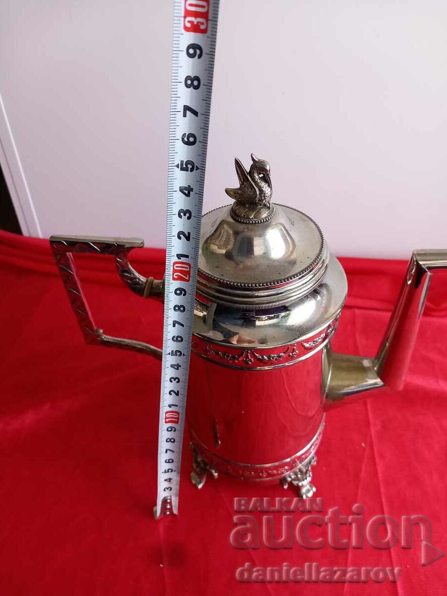 Urcior BAROC placat cu argint vechi, ceainic - 7 Urcior BAROC placat cu argint vechi, ceainic - 7