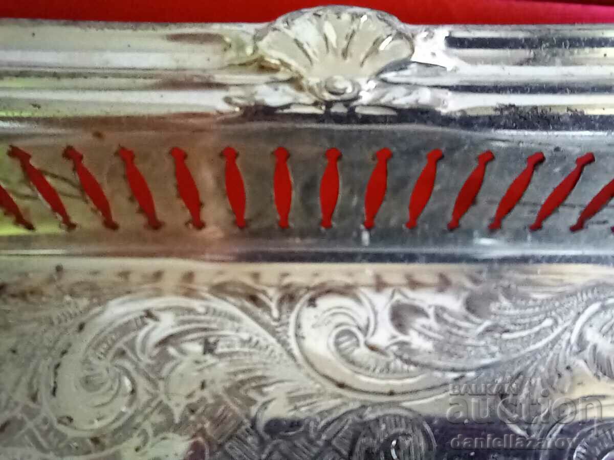 Delivery of Large Old SILVER PLATED English Tray, Plate