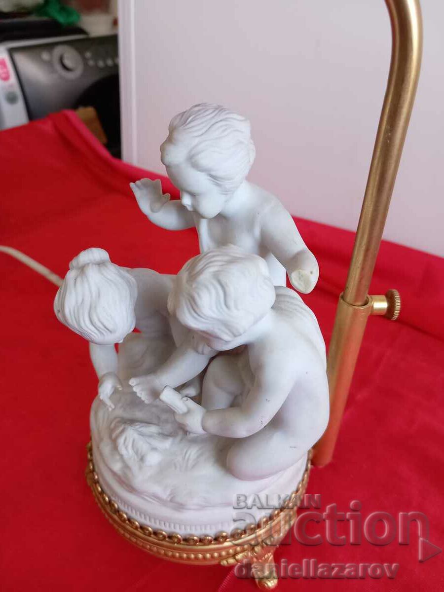 Delivery of Unterweissbach Old Table Lamp, Cherubs, Angels Delivery of Unterweissbach Old Table Lamp, Cherubs, Angels