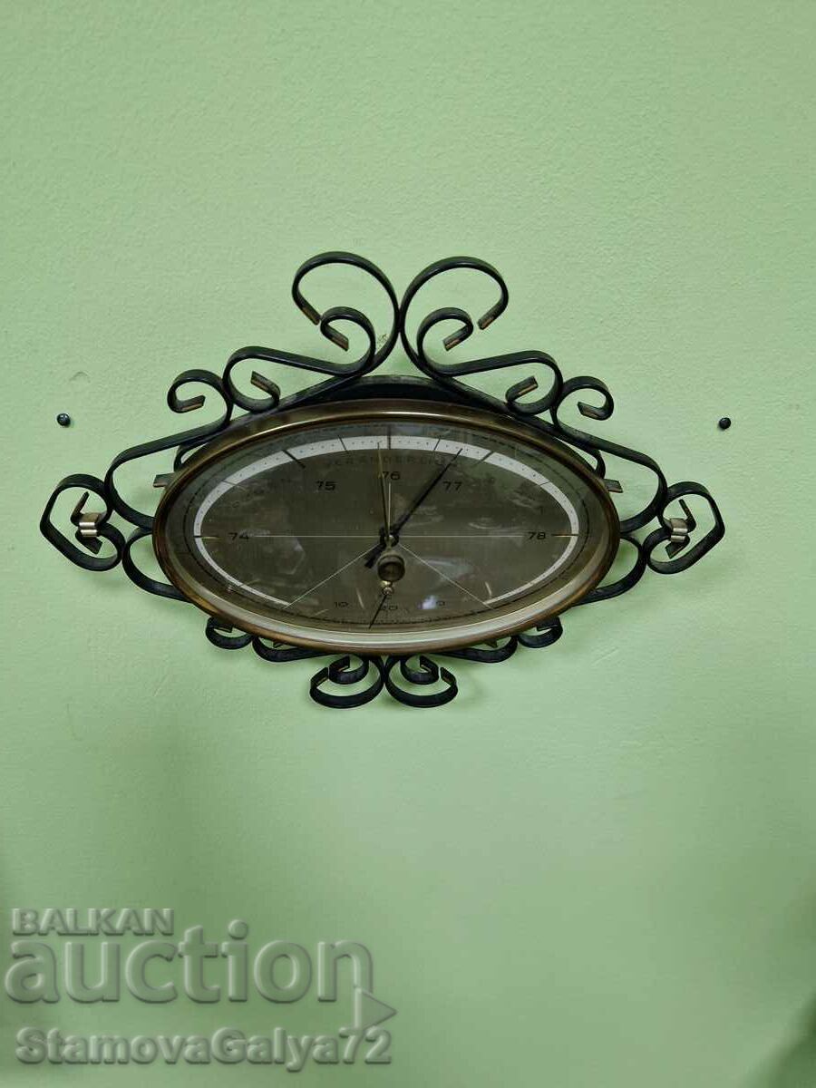 Σπάνιο αντίκα γερμανικό βαρόμετρο με θερμόμετρο με τιμή 77.00 BGN | € 39.37 Σπάνιο αντίκα γερμανικό βαρόμετρο με θερμόμετρο με τιμή 77.00 BGN | € 39.37