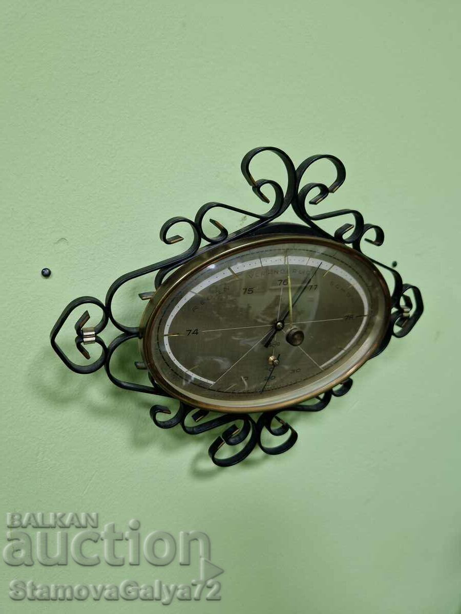 Παράδοση Σπάνιο αντίκα γερμανικό βαρόμετρο με θερμόμετρο Παράδοση Σπάνιο αντίκα γερμανικό βαρόμετρο με θερμόμετρο